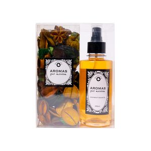 Kit Pout Pourri Aroma E Cia (Poutpourri 80G E Aromatizante 200Ml) - Limão Siciliano