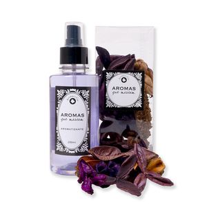 Kit Pout Pourri Aroma E Cia (Poutpourri 80G E Aromatizante 200Ml) - Lavanda