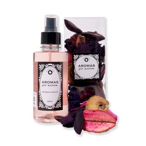 Kit Pout Pourri Aroma E Cia (Poutpourri 80G E Aromatizante 200Ml) - Palmarosa