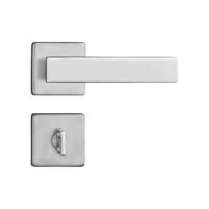 Fechadura Banheiro com Roseta e Retro Inox Escovado 583-90B IXE - Pado