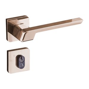Fechadura Aliança Vega roseta externa ref 4741 bronze latonado