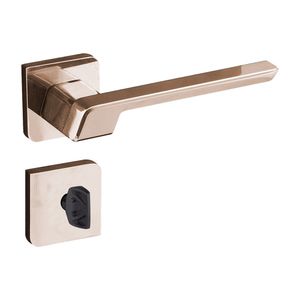 Fechadura Aliança Vega roseta banheiro ref 4743 bronze latonado