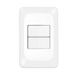 2 Interruptor Paralelo Pial PoP 4x2 Conjunto Suporte e Placa Branca