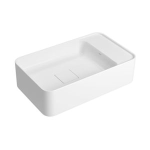 Cuba Slim Retangular 50x30cm Suspensa com Mesa Direita Branco Deca