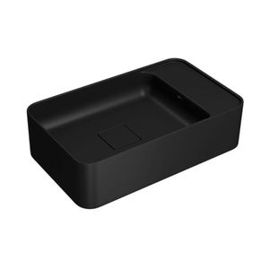 Cuba Slim Retangular 50x30cm Suspensa com Mesa Direita Ébano Deca