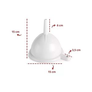 Funil Plástico Pequeno Branco 15Cm - Plasútil