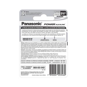 Bateria Alcalina Panasonic 6LF22XAB / 1B24 9V