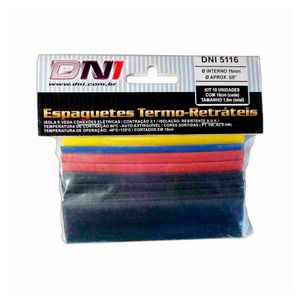 Espaguete DNI Tubo Termo RetrÃ¡til 16mm