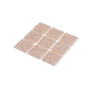 Feltro Adesivo Bemfixa Quadrado Marrom 20X20 Mm