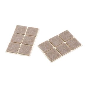 Feltro Adesivo Bemfixa Quadrado Bege Moveis Pesados 25X25Mm