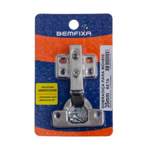 Dobradica Bemfixa Com Amortecedor Para Moveis 35Mm Reta