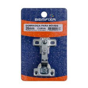 Dobradica Bemfixa Para Moveis 26Mm Curva
