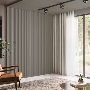 Acabamento Lateral para Painel Ripado em MDF com 2 Peças Titânio 15MM 2,65MT - Linea