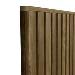 Acabamento Reto para Painel Ripado em MDF com 4 Peças Amêndoa 2,70MT - Linea