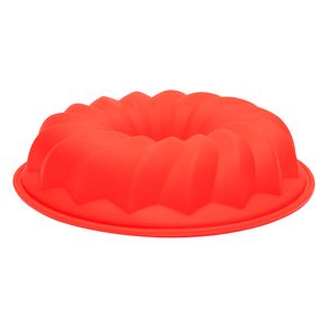 Forma Para Pudim Silicone 25 Cm Mimo Style Vermelho/Laranja/Verde