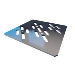 Grelha Linear Novvi 10X10Cm Quadrada Polida Com Acessórios
