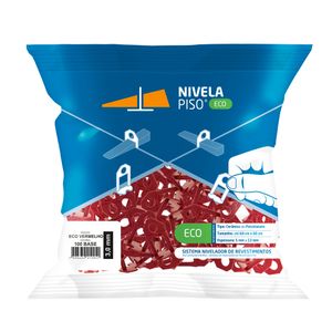 Espaçador Moldimplas Nivela Piso Fit Eco 3mm Vermelho C/100 Peças