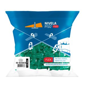 Espaçador Moldimplas Nivela Piso Flex Eco 1mm Verde C/50 Peças