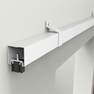 Kit para Porta de Correr Rodinato Trilho Sobrepor 2 M Branco