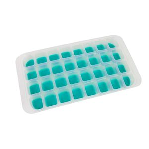 Forma De Gelo Em Plástico E Silicone Para 32 Cubos Verde - Oikos