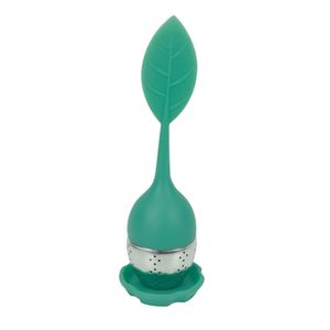 Infusor De Cha De Silicone Verde Escuro -