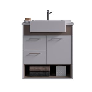 Gabinete CeRocha Delta 60Cm Branco/Gianduia