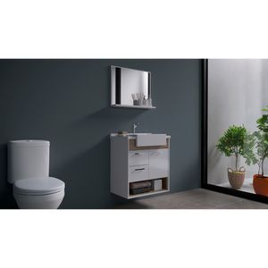 Gabinete CeRocha Delta 60Cm Branco/Berlin
