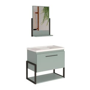 Gabinete Para Banheiro MGM Metalô 60cm Pistache
