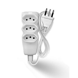 Extensão Megatron 2P + T 220V 5M Branca