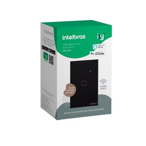 Interruptor Smart Intelbras Wi-Fi Touch 1 EWS 1001 PT