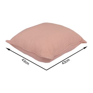 Almofada Proxima Cheia 43 Cm X 43 Cm Kasan Rose