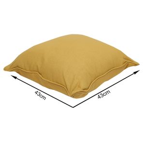 Almofada Proxima Cheia 43 Cm X 43 Cm Kasan Pecan Mostarda
