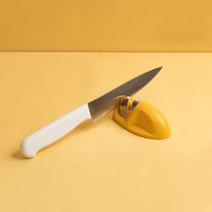 Afiador Oikos De Facas Amarelo