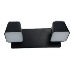 Arandela Quadrada em LED 7W 3000K 2C Preta - Fortec