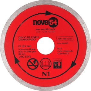 Disco Diamantado Nove54 N1 105 MM