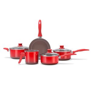 Conjunto de Panelas Antiaderente 5 Peças Ceramic Life Easy Vermelho - Brinox
