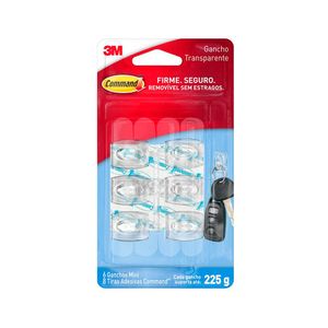 Mini Ganchos Scotch Command Transparente