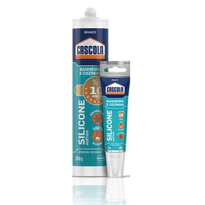 Silicone 252g Banho e Cozinha Branco Interno e Externo Linha Ouro - Cascola