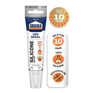 Silicone 50g Uso Geral Incolor Interno e Externo Linha Ouro - Cascola