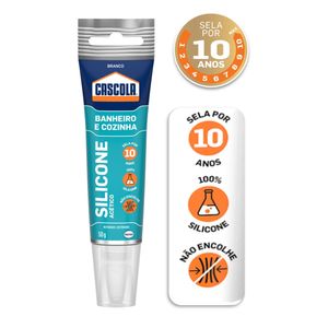 Silicone 50g Banho e Cozinha Branco Interno e Externo Linha Ouro - Cascola