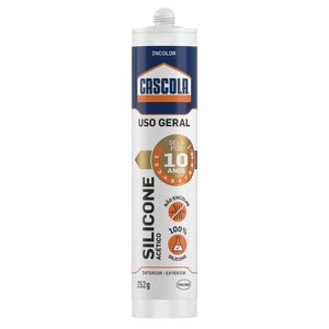Silicone 252g Uso Geral Incolor Interno e Externo Linha Ouro - Cascola