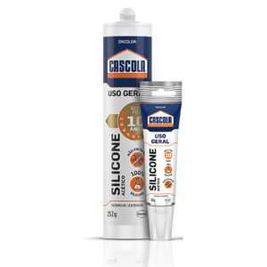 Silicone 252g Uso Geral Incolor Interno e Externo Linha Ouro - Cascola