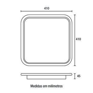 Plafon LED Quadrado 32W Luz Branca 6500K Alva Branco Bivolt - Blumenau