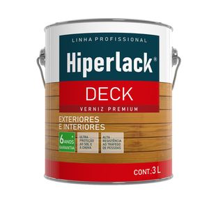 Verniz Deck Semi-brilho para Madeira Natural 3L - Hiperlack