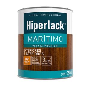 Verniz Marítimo Acetinado para Madeira Incolor 750Ml - Hiperlack