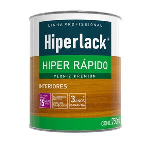 Verniz Hiper Rápido Alto-brilho para Madeira Mogno 750Ml - Hiperlack