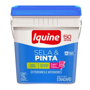 Tinta Acrilica Fosca Standard Branco Gelo Sela & Pinta 15L - Iquine