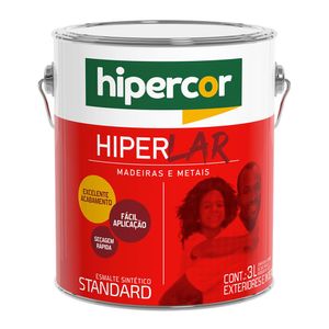 Esmalte Sintético Hiperlar Madeiras e Metais 3 Litros Alto Brilho Cinza Escuro Hipercor