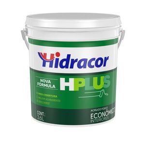 Tinta Acriílica Econômica Fosco Hplus Cinza Medio 3,6L - Hidracor