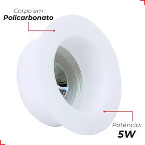 Spot LED de Embutir Redondo Comfort Bf 5W Luz Btranca 6500K Bivolt - 908836134 - Avant